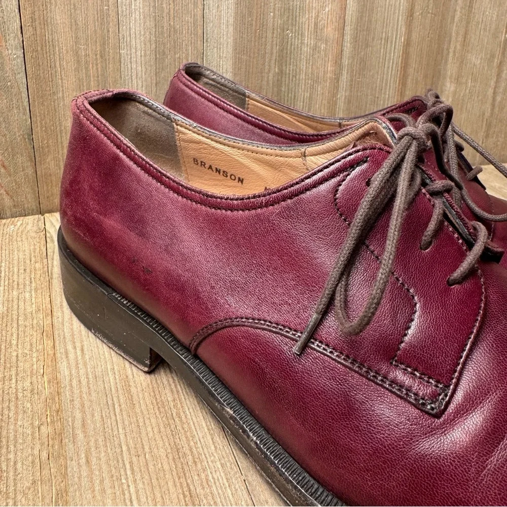 Bruno Magli Men’s Cordovan Lace Up Branson Toe Cap Oxford Dress Shoes size 8‎